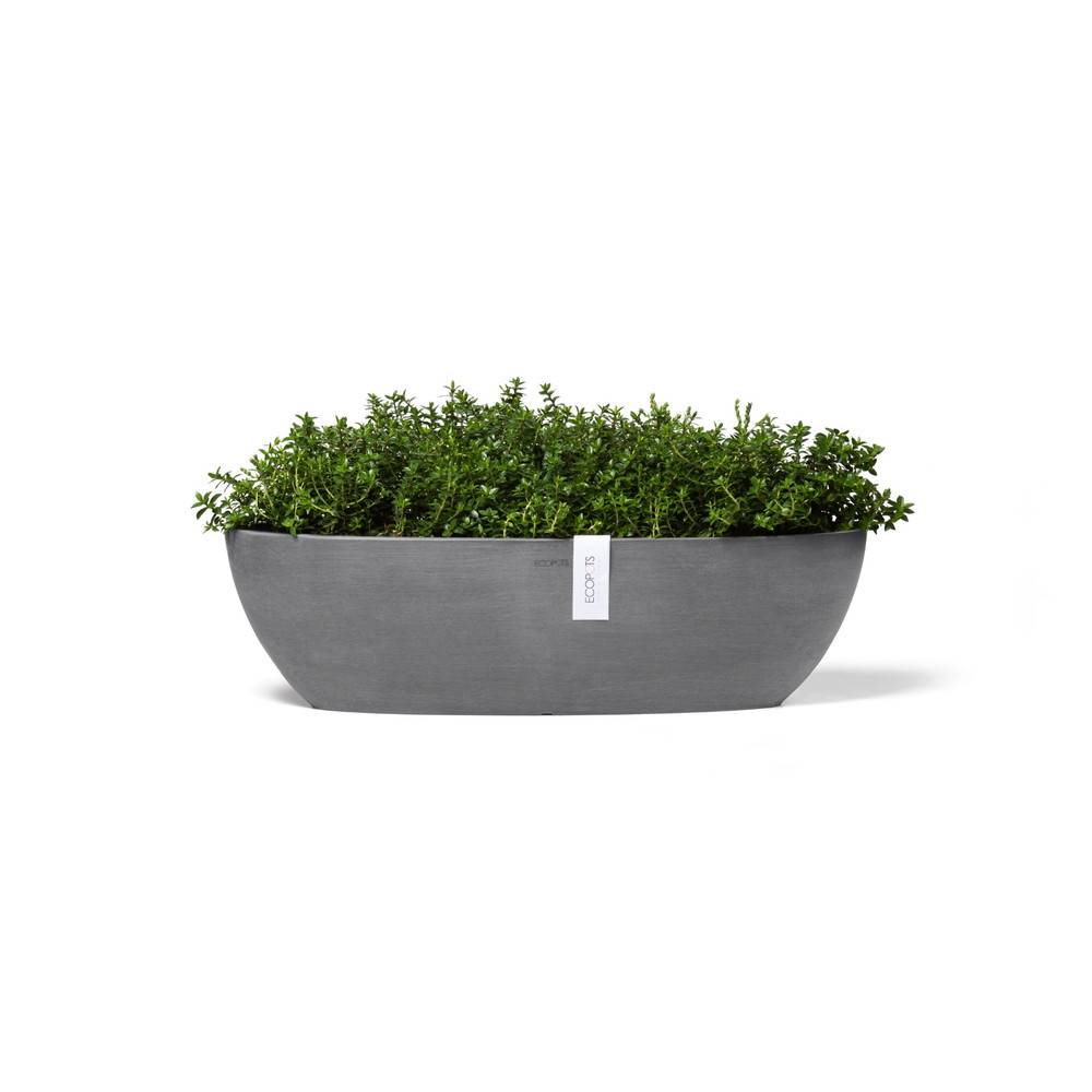 Ecopots - Pot Ovale Sofia Long 56 Gris + réservoir d'eau - 56 x 14 x H. 16 cm - 7 L ECOPOTS - Imagen 3