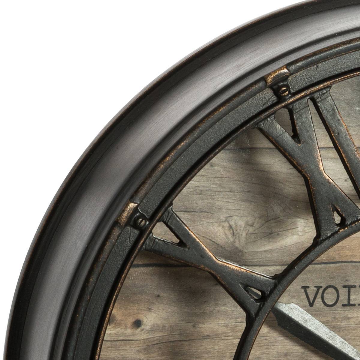 Atmosphera - Horloge à poser vintage marron D20cm - Atmosphera Créateur d'intérieur - Imagen 4