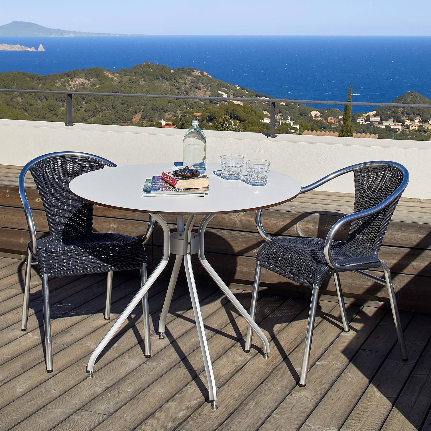 Garbar - Chaises Barcino Contract garbar métal ivoire (Lot de 4) - Image 5