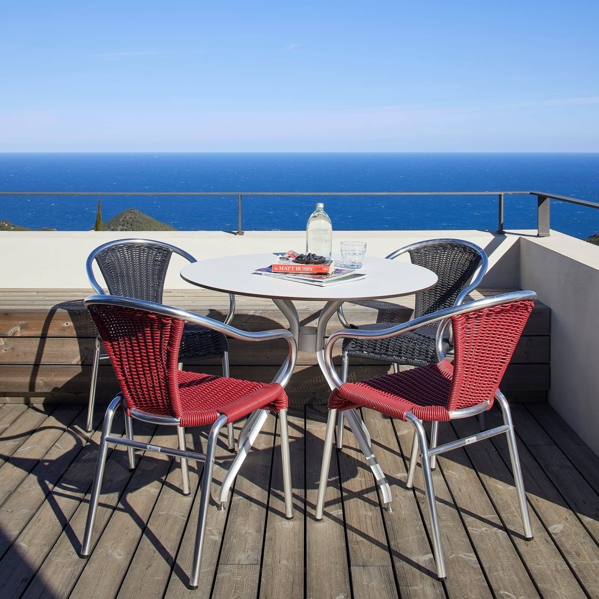 Garbar - Chaises Barcino Contract garbar métal ivoire (Lot de 4) - Image 3