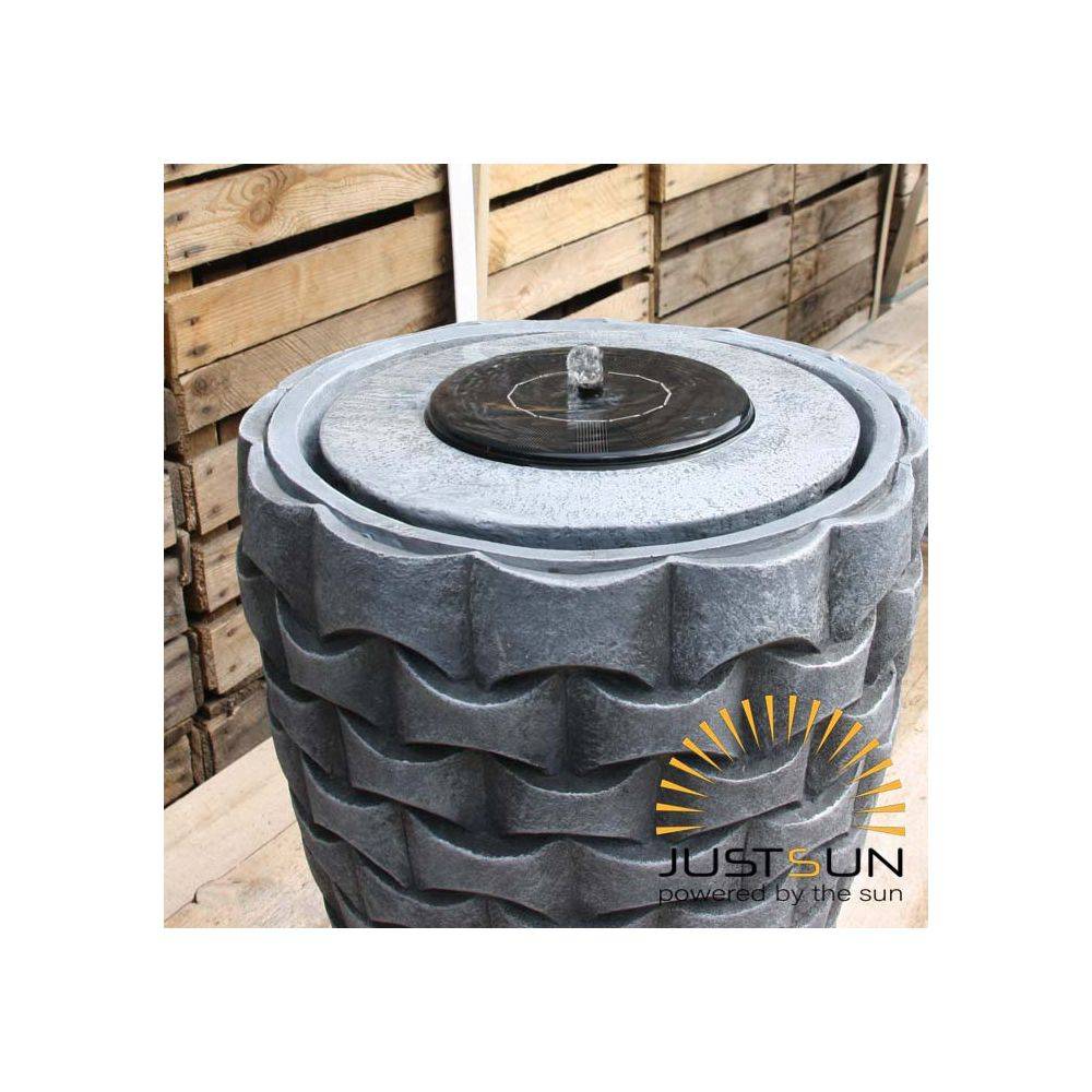 Just Sun - Fontaine extérieure ronde en résine alimentation solaire Jude - Imagen 3