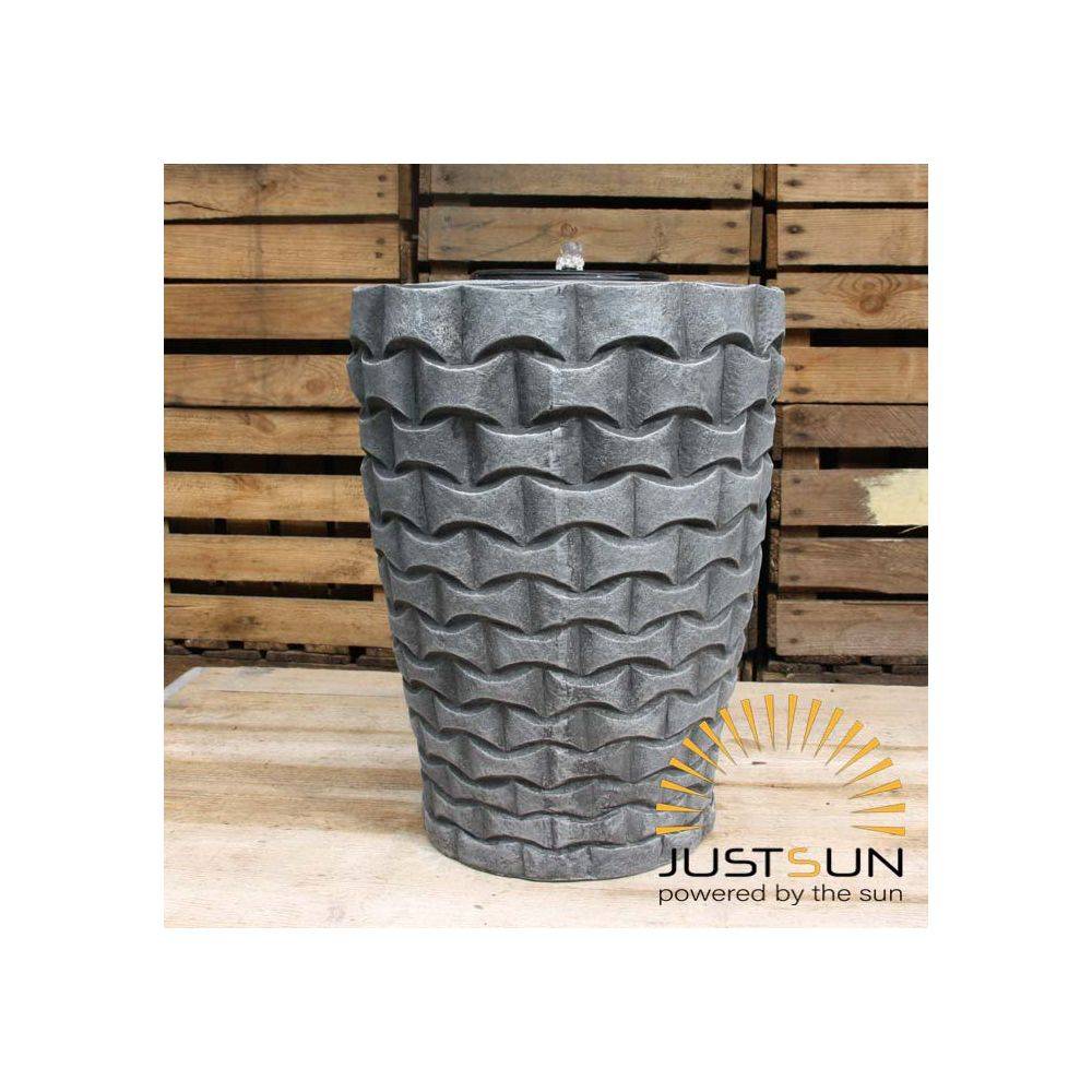 Just Sun - Fontaine extérieure ronde en résine alimentation solaire Jude - Imagen 2