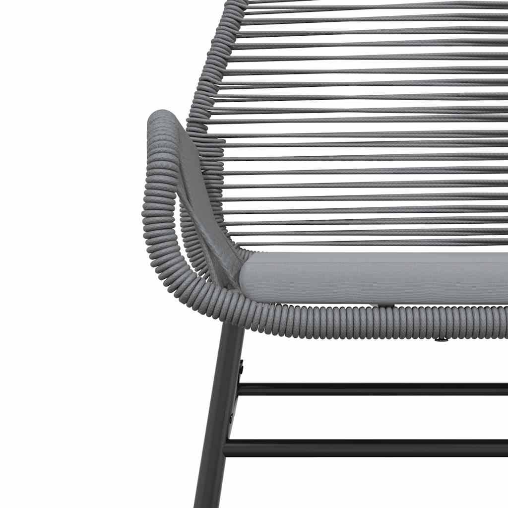 Table et Chaises de Jardin 4 Personnes Poly Rotin Gris Coussins Gris Foncé Table 160cm Verre – ComfortXL Outdoor Living - Image 8