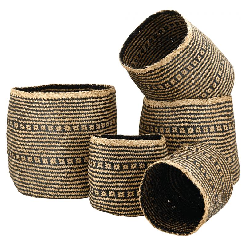 Aubry Gaspard - Grand cache pot jonc de mer teinté Pot de 38 cm - Aubry Gaspard