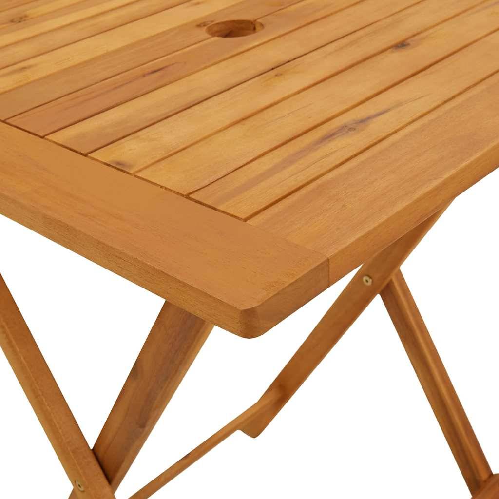 PANGIVO - Table pliable de jardin Bois d'acacia solide 60 x 60 x 75 cm - PANGIVO - Image 8