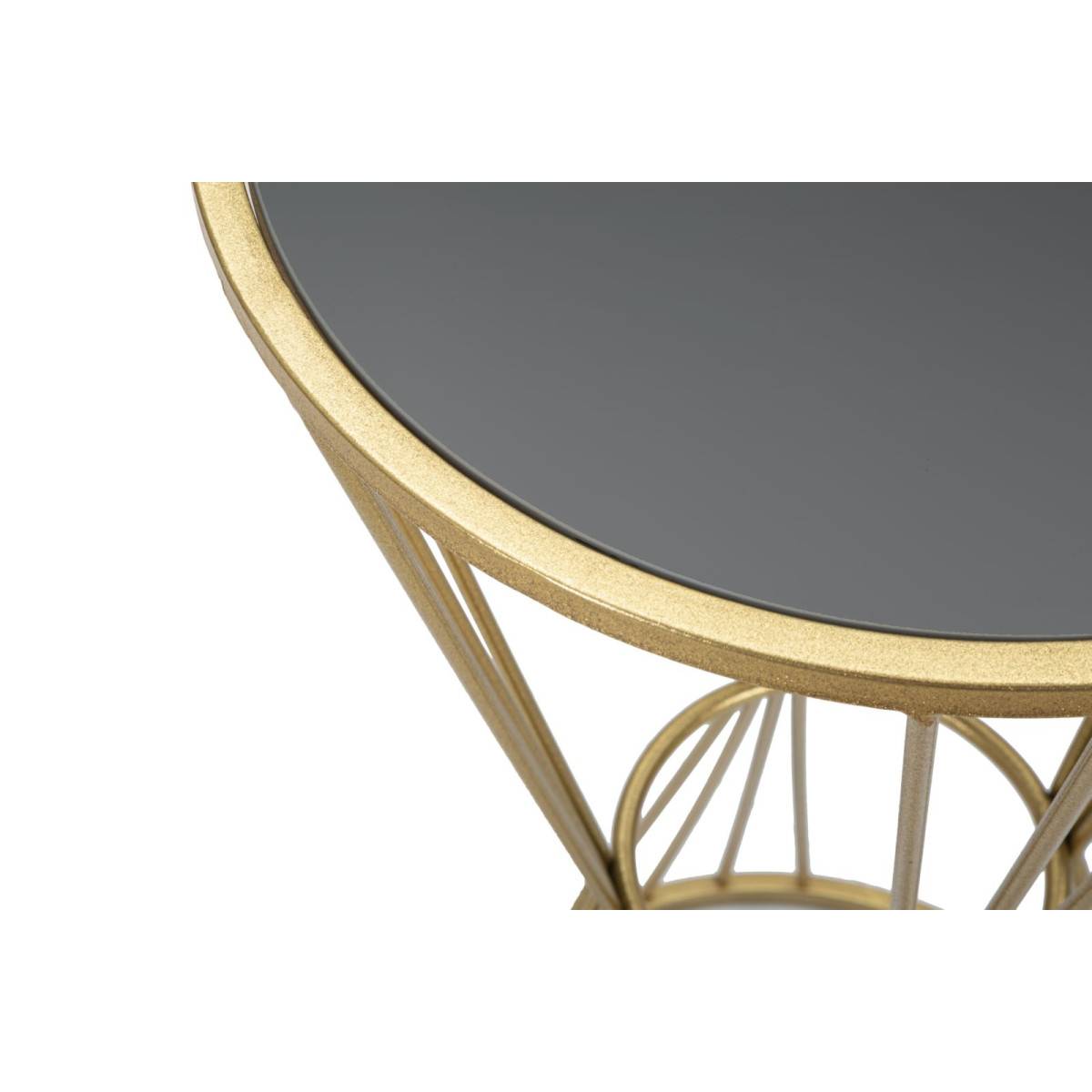 Table d'Appoint en Métal "Super" 80cm Or - Image 4