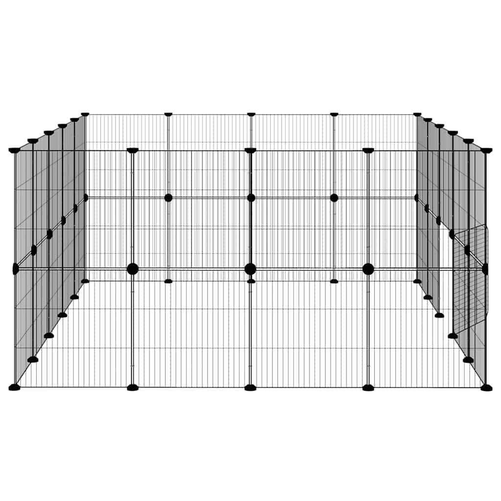 Vidaxl - Cage animaux de compagnie à 36 panneaux et porte Noir 175x140x70 cm vidaXL 3114045 - Imagen 4
