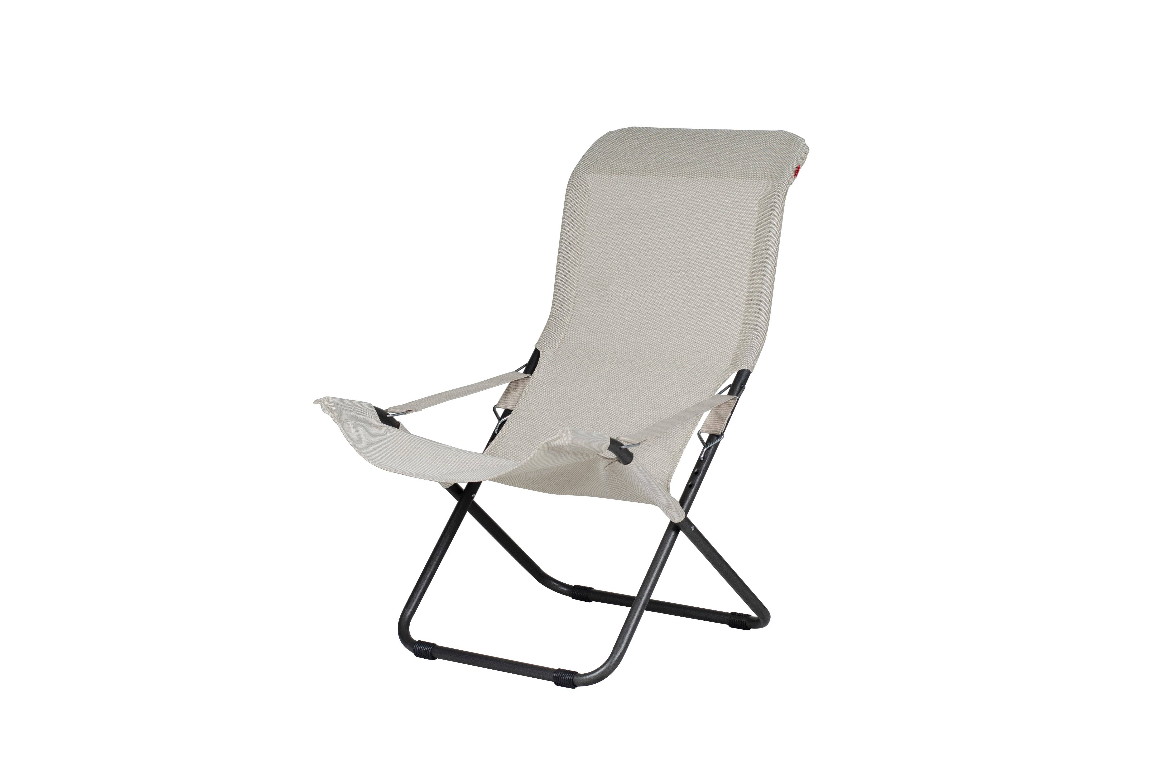 Fiam - Fauteuil FIESTA Acier ANTHRACITE Texfil BLANC BEIGE 84/98x61x88/105 cm FIAM - Image 1