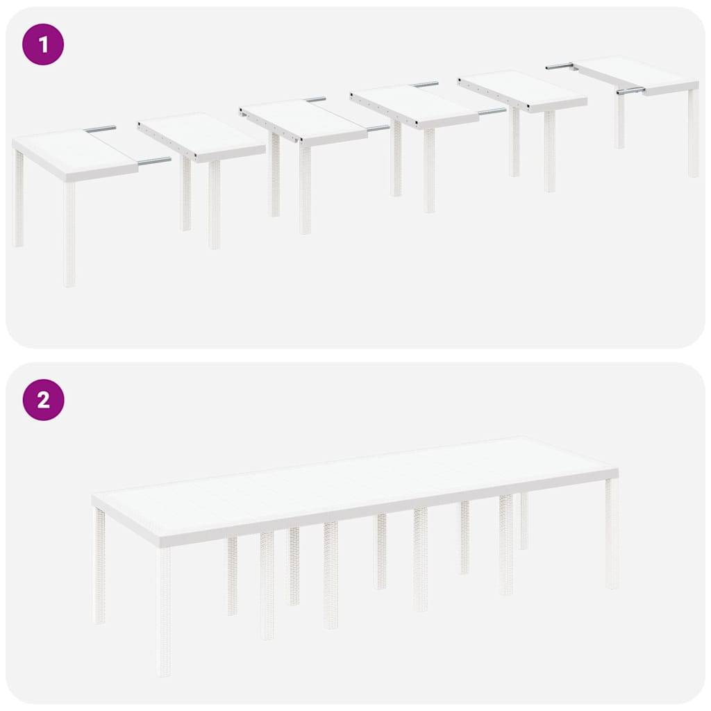 Table et Chaises de Jardin 10 Places Rotin Synthétique Acier Ensemble Complet pour Cour et Patio Blanc – ComfortXL Outdoor Living - Image 8
