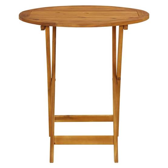 Table de Jardin Ronde Pliante Ø70 cm en Bois d'Acacia Massif Naturel, Facile à Ranger – ComfortXL Outdoor Living - Image 4