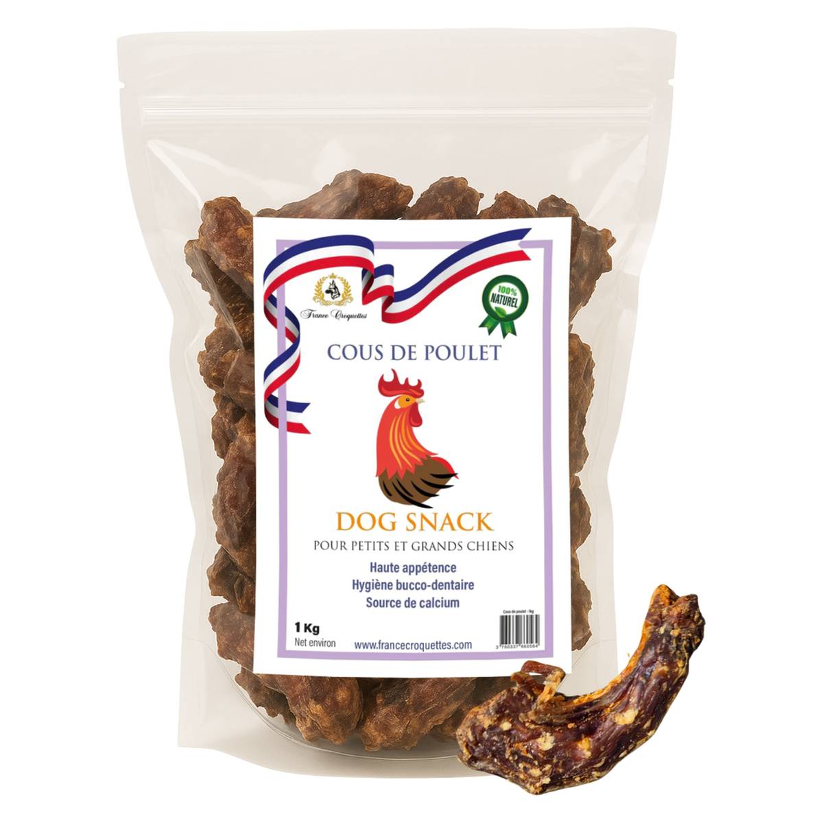 France Croquettes - France Croquettes Friandise pour chien Cous de poulet séchés - 5 kg - Image 3