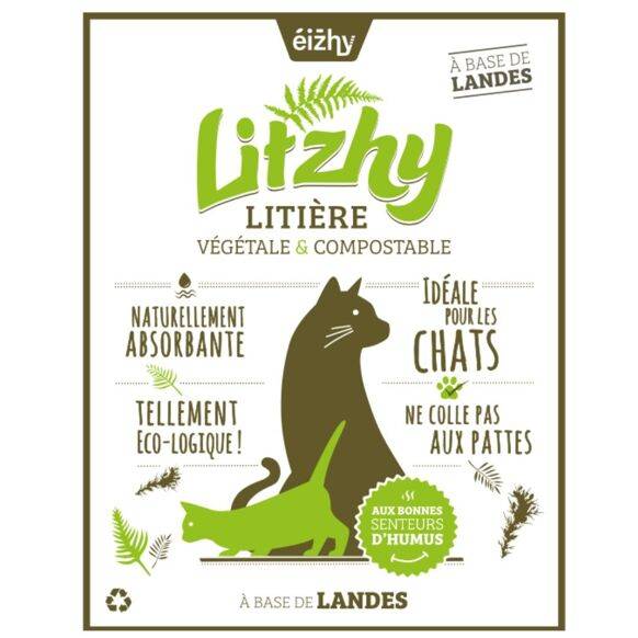 Eizhy - Litière Végétale et Compostable Litzhy à base de Landes Bretonnes - Imagen 1
