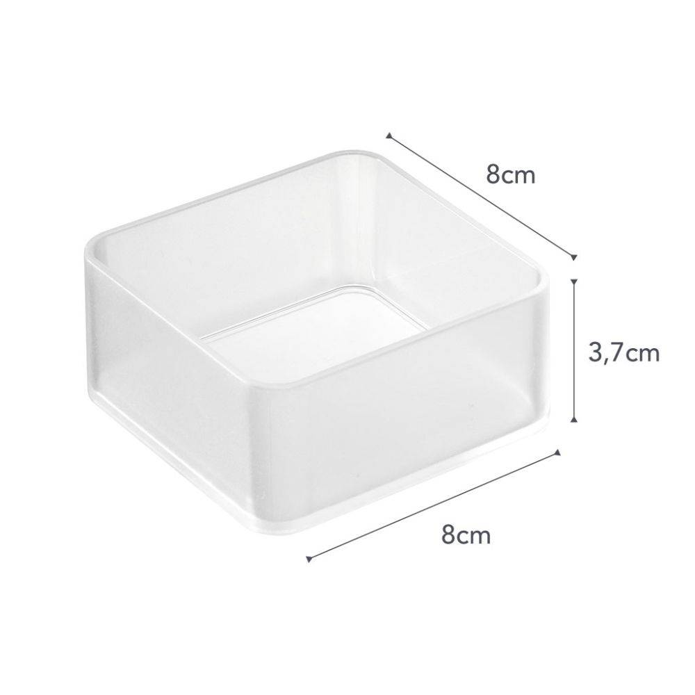Yamazaki - Set de 2 boîtes de rangement empilables Tower 8 x 8 x 3,7 cm Yamazaki - Imagen 3