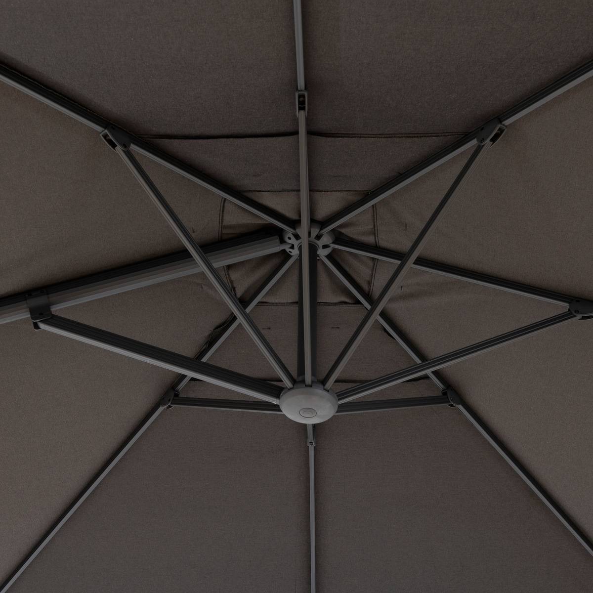 Hesperide - Toile de parasol droit "Galys" platine 4x3m en polyacrylique - Hespéride