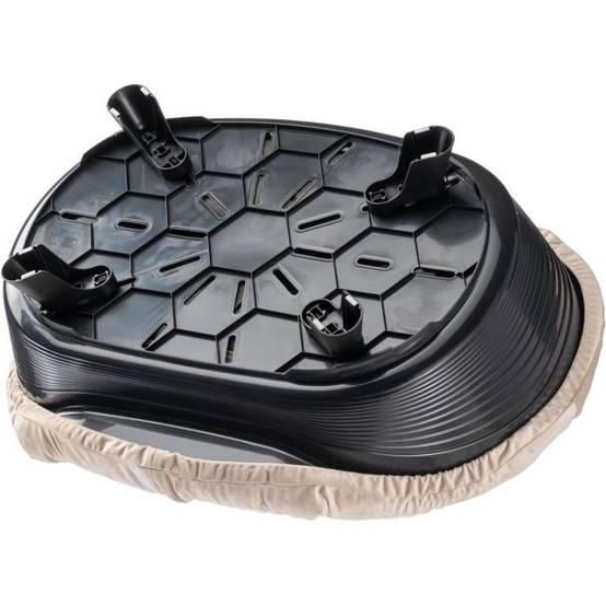 Ferplast - Panier pour chien ovale Ferplast SOFA THRONE 6, plastique noir anti-dérapant, coussin beige, 73 x 55 x 32 cm - FERPLAST - Image 4