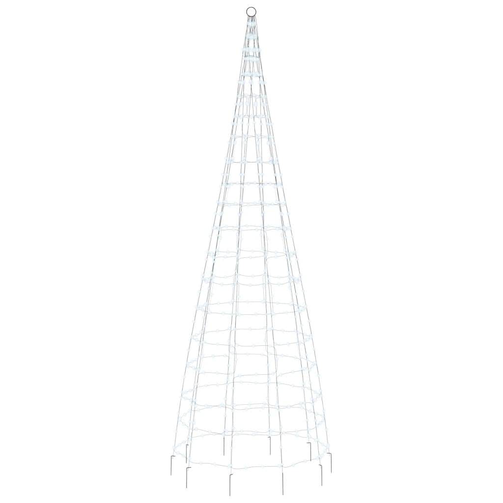Sapin De Noël - Arbre de Noël lumineux sur mât de drapeau 550 LED blanc 300 cm - Image 4