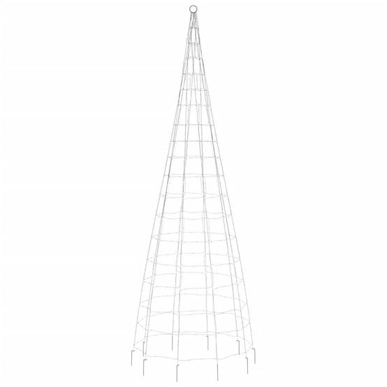Sapin De Noël - Arbre de Noël lumineux sur mât de drapeau 550 LED blanc 300 cm - Image 5