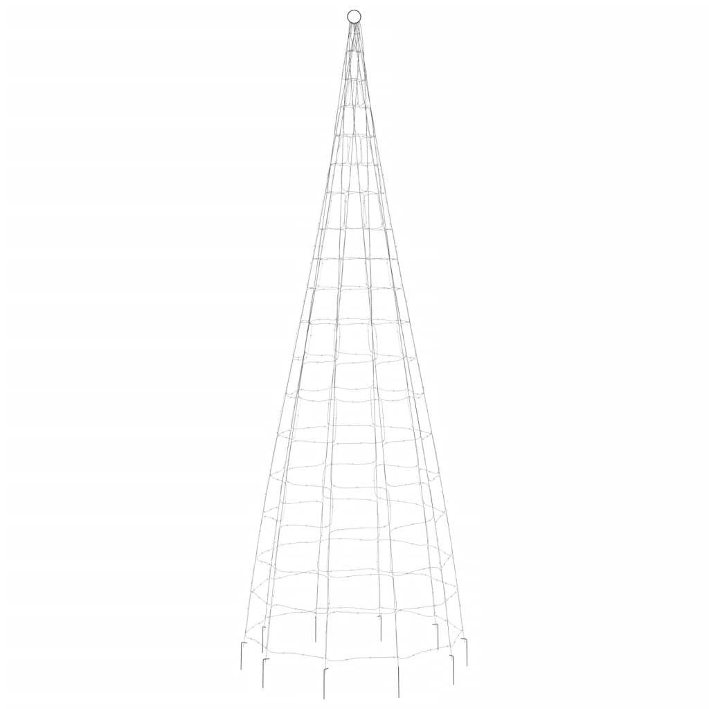 Sapin De Noël - Arbre de Noël lumineux sur mât de drapeau 550 LED blanc 300 cm - Image 5