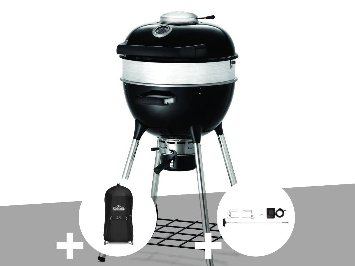 Napoleon - Barbecue à charbon Charcoal Kettle Pro 47 cm + Housse pour barbecue à charbon Kettle Pro 47 cm + Rôtissoire - Napoleon - Image 1