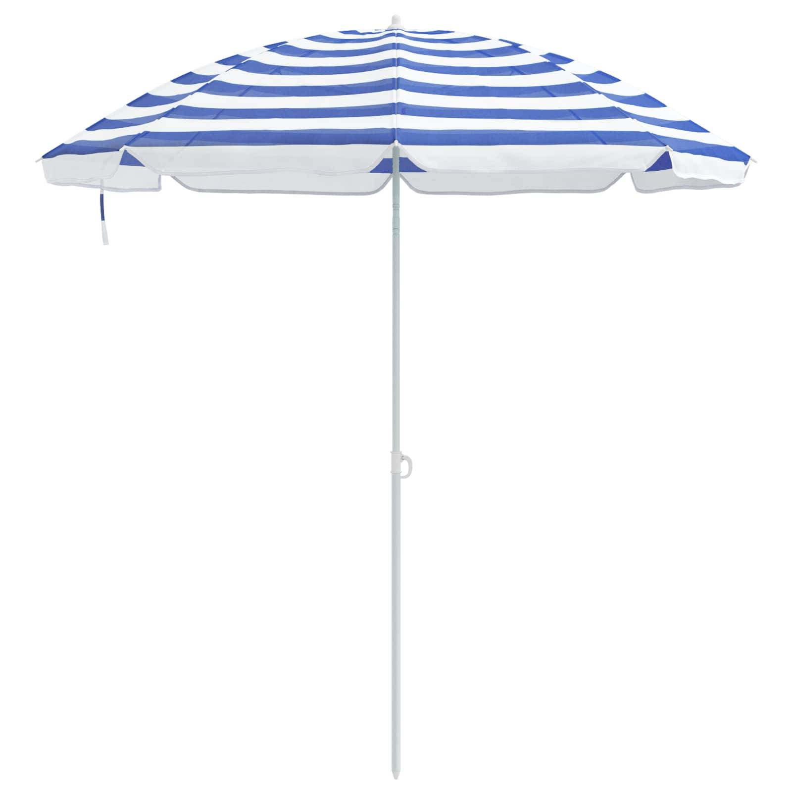 Parasol de jardin polyester 170T bleu et blanc - PANGIVO - Image 4