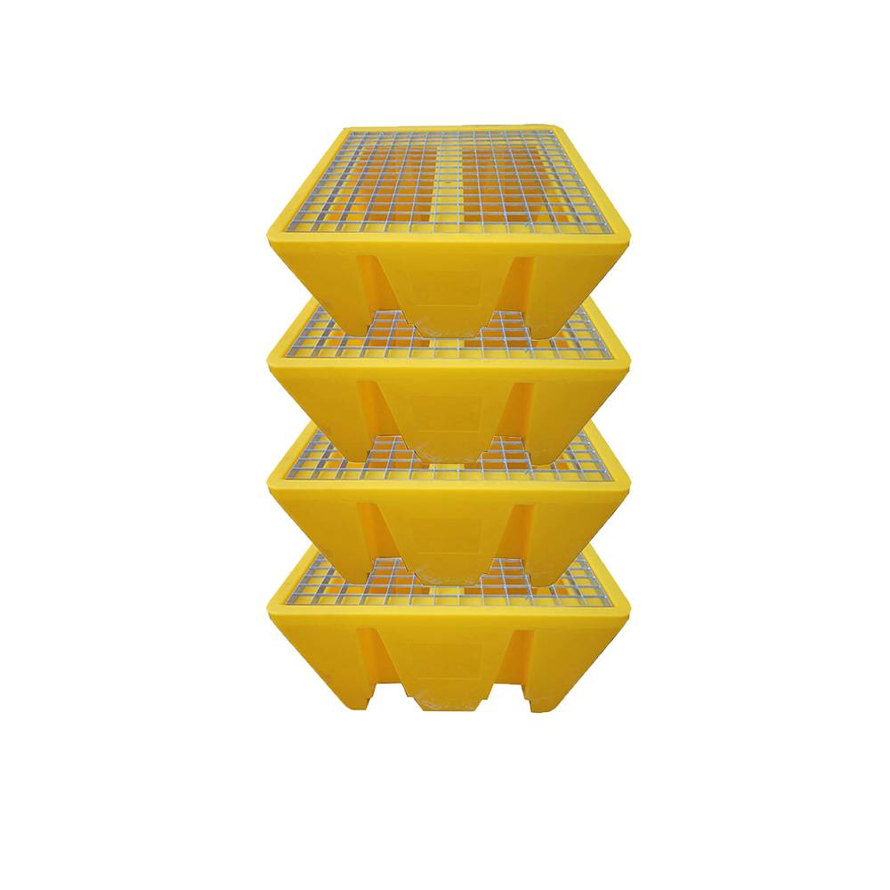 Bac de rétention pehd 240l pour 1 fût- lot de 4-plast'up rotomoulage - Imagen 1