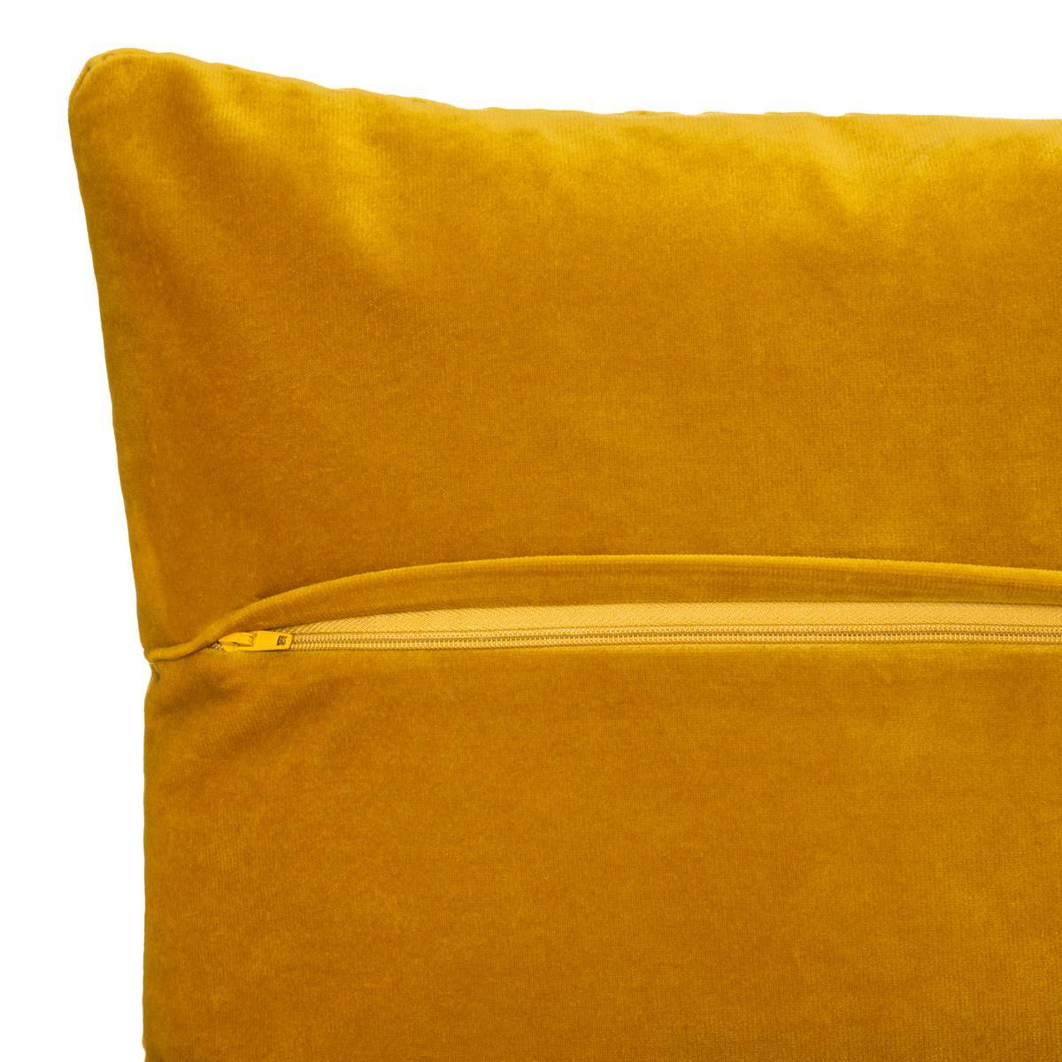 Atmosphera - Coussin "Dolce" velours jaune moutarde 40x40cm - Atmosphera Créateur d'intérieur - Imagen 3
