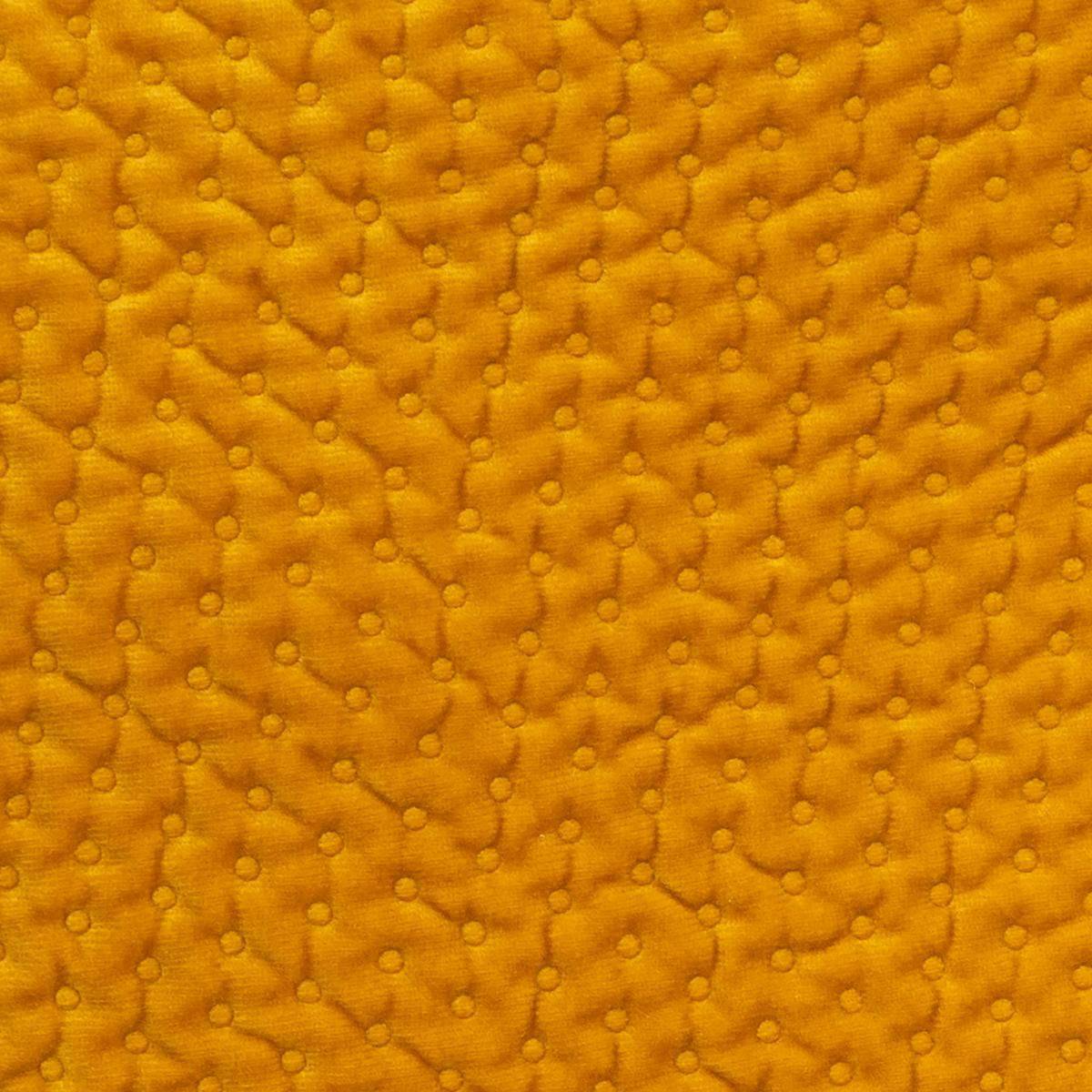 Atmosphera - Coussin "Dolce" velours jaune moutarde 40x40cm - Atmosphera Créateur d'intérieur - Imagen 7