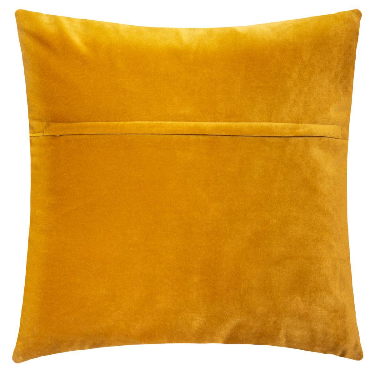Atmosphera - Coussin "Dolce" velours jaune moutarde 40x40cm - Atmosphera Créateur d'intérieur - Imagen 2