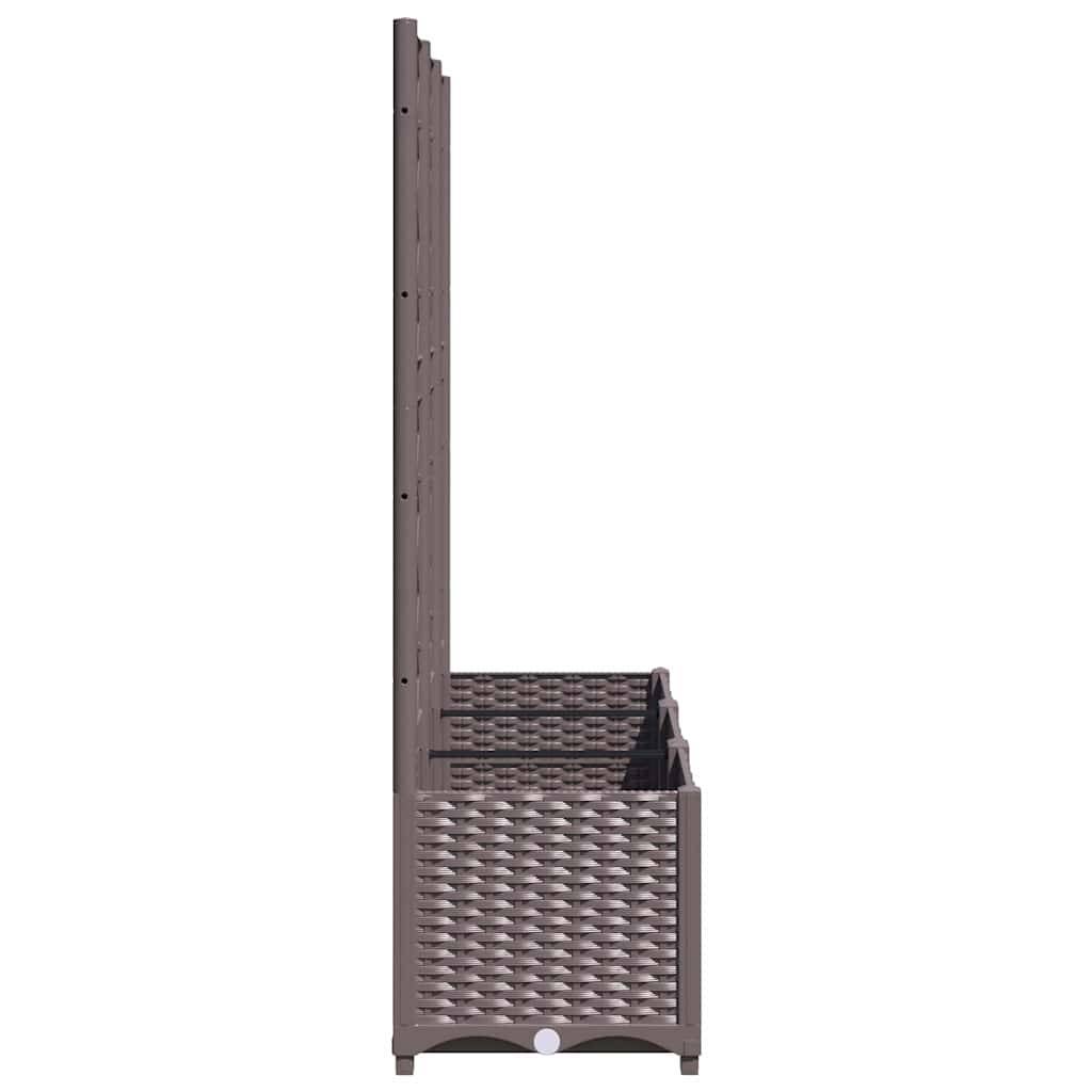 Vidaxl - Jardinière avec treillis Marron 120 x 40 x 136 cm PP vidaXL 318263 - Image 6