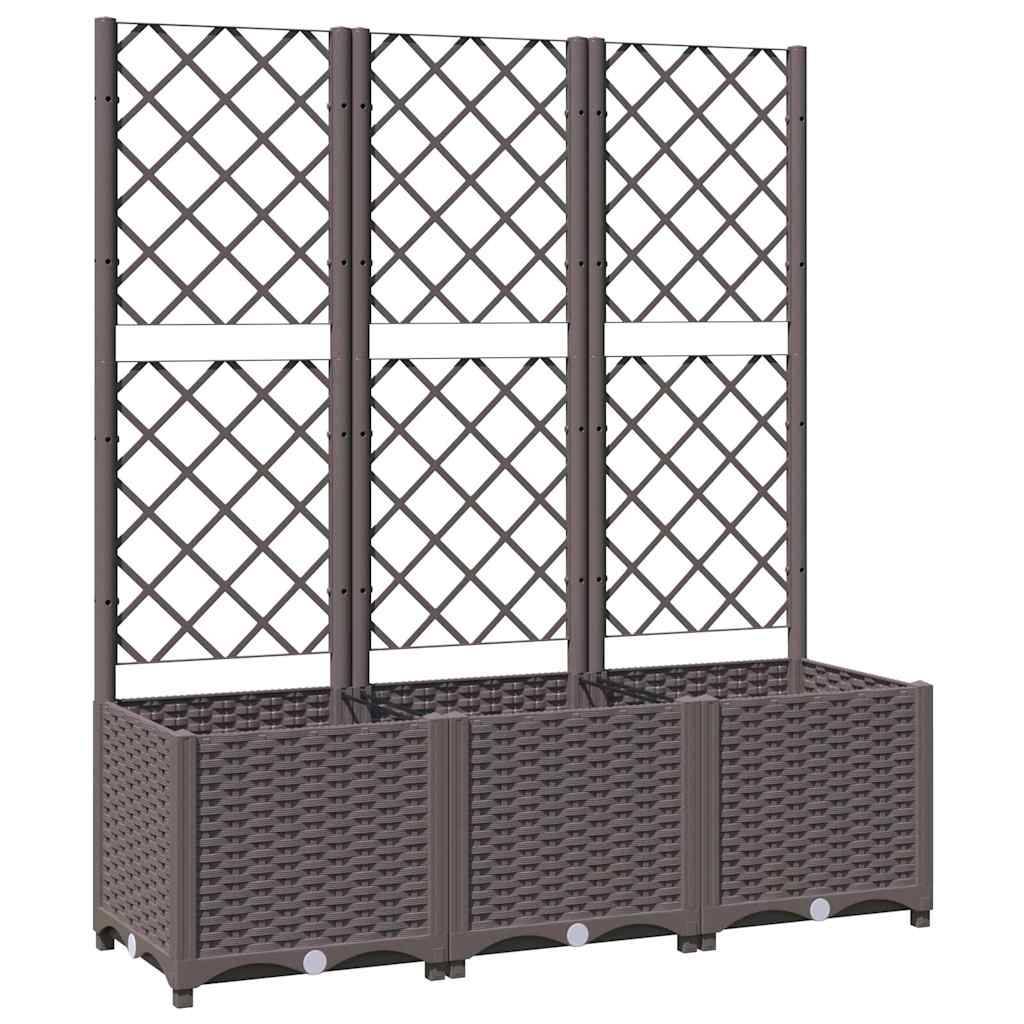 Vidaxl - Jardinière avec treillis Marron 120 x 40 x 136 cm PP vidaXL 318263 - Image 2
