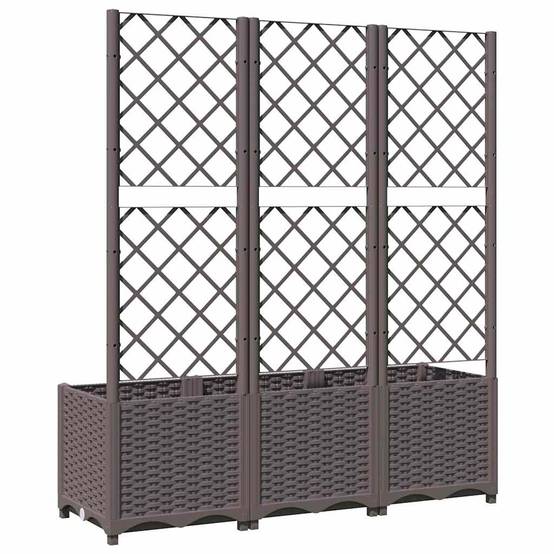 Vidaxl - Jardinière avec treillis Marron 120 x 40 x 136 cm PP vidaXL 318263 - Image 7