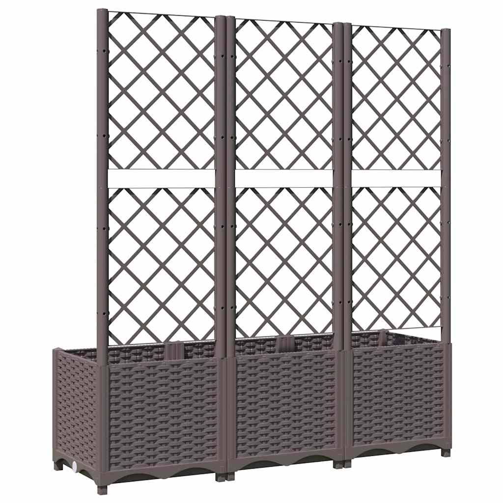 Vidaxl - Jardinière avec treillis Marron 120 x 40 x 136 cm PP vidaXL 318263 - Image 7