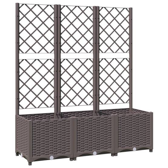 Vidaxl - Jardinière avec treillis Marron 120 x 40 x 136 cm PP vidaXL 318263 - Image 2