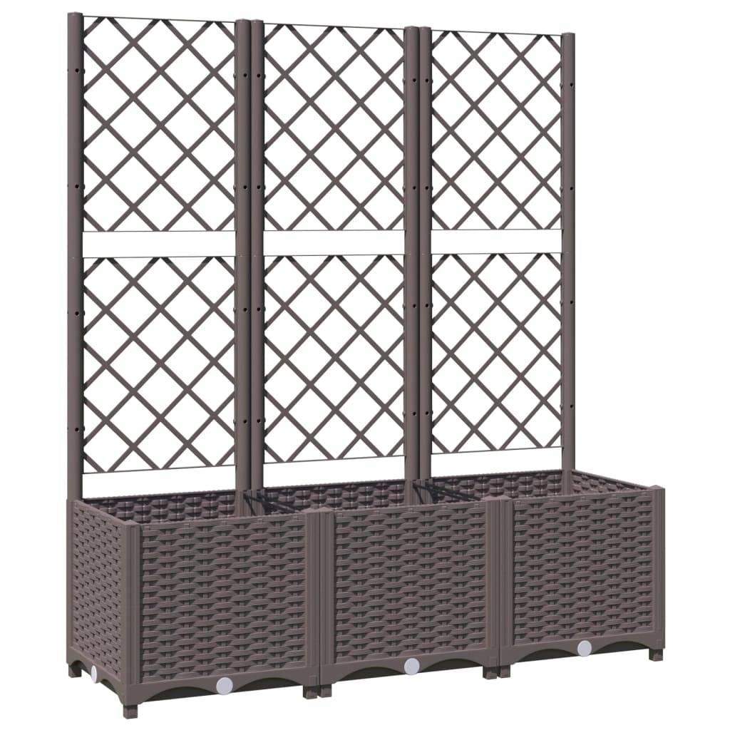 Vidaxl - Jardinière avec treillis Marron 120 x 40 x 136 cm PP vidaXL 318263 - Image 2