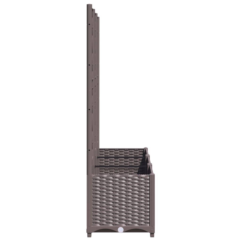Vidaxl - Jardinière avec treillis Marron 120 x 40 x 136 cm PP vidaXL 318263 - Image 6