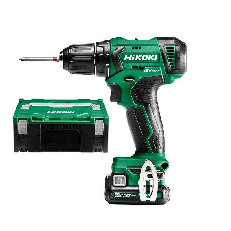 Perceuse-visseuse 12V Peak 2 x 2,5Ah - HIKOKI -DS12DAWEZ - 38Nm 2 batteries + 1 chargeur + Hitcase II Hikoki