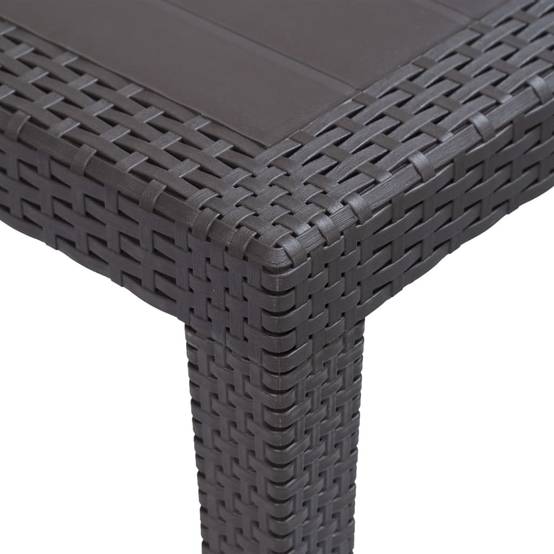 Table de jardin Plastique Marron 79 x 79 x 72 cm - PANGIVO - Image 3