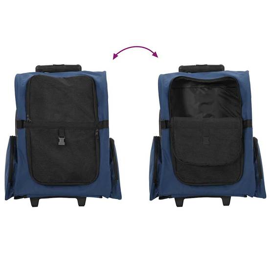 Chariot pour animaux tissu Oxford bleu 48 x 32 x 106 cm - PANGIVO - Image 8