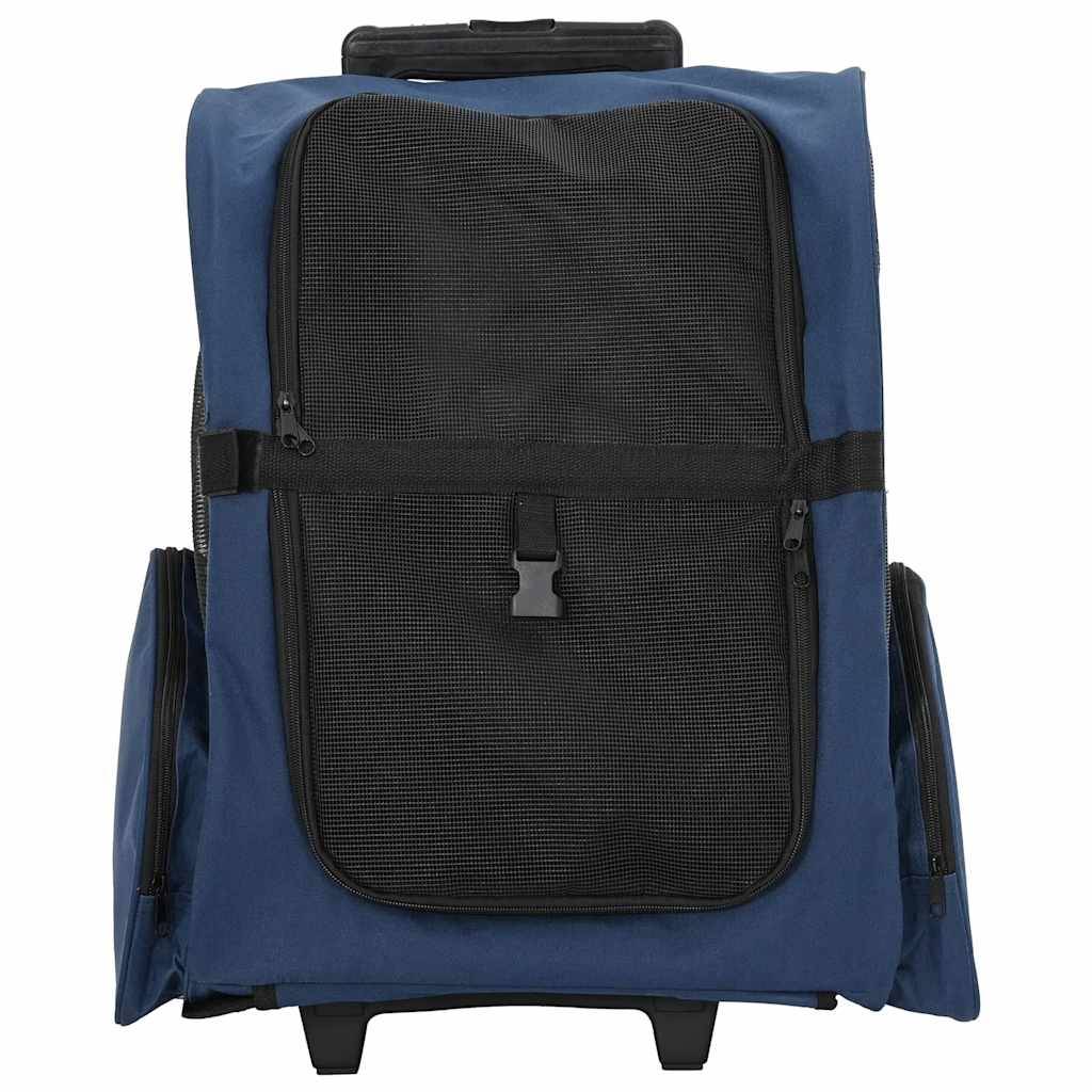 Chariot pour animaux tissu Oxford bleu 48 x 32 x 106 cm - PANGIVO - Image 3