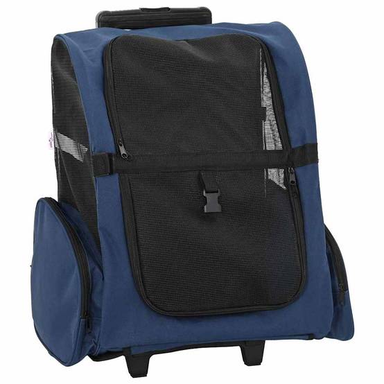 Chariot pour animaux tissu Oxford bleu 48 x 32 x 106 cm - PANGIVO - Image 1