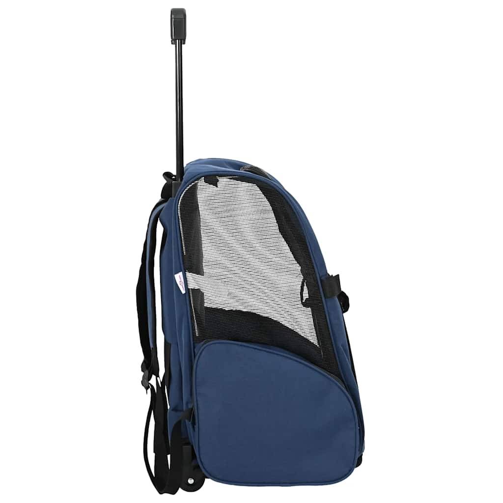 Chariot pour animaux tissu Oxford bleu 48 x 32 x 106 cm - PANGIVO - Image 5