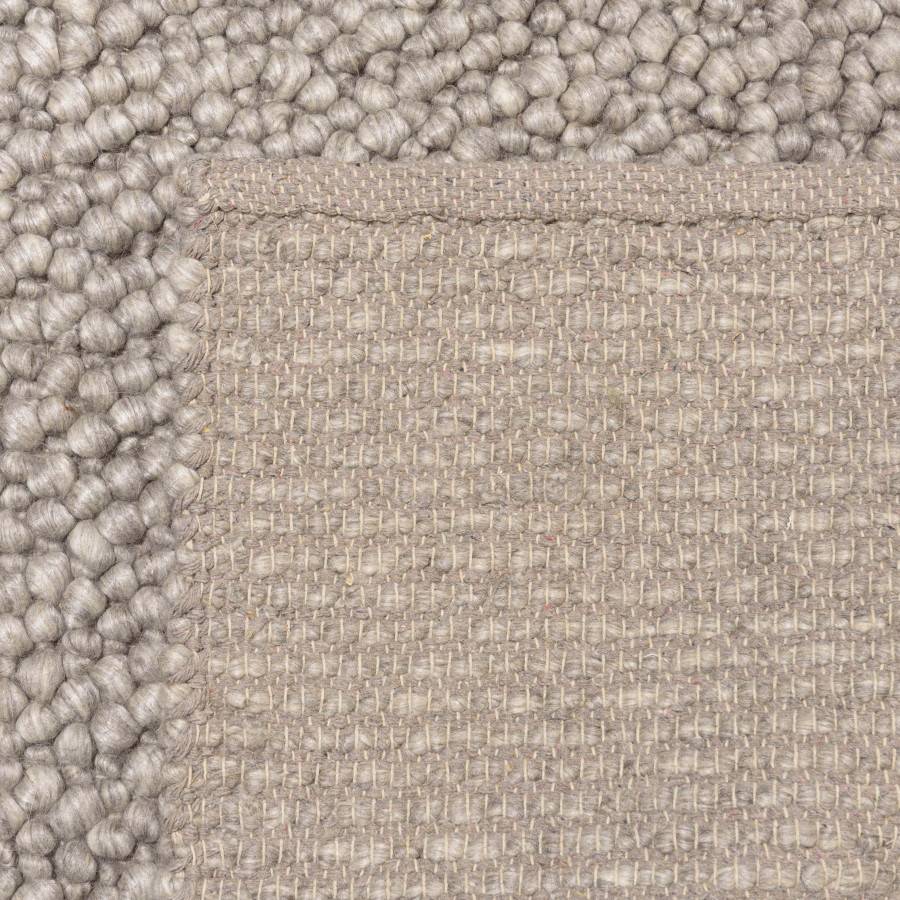 Macabane - QUENTIN - Tapis rectangulaire 200x290cm en laine bouclée taupe - Imagen 7