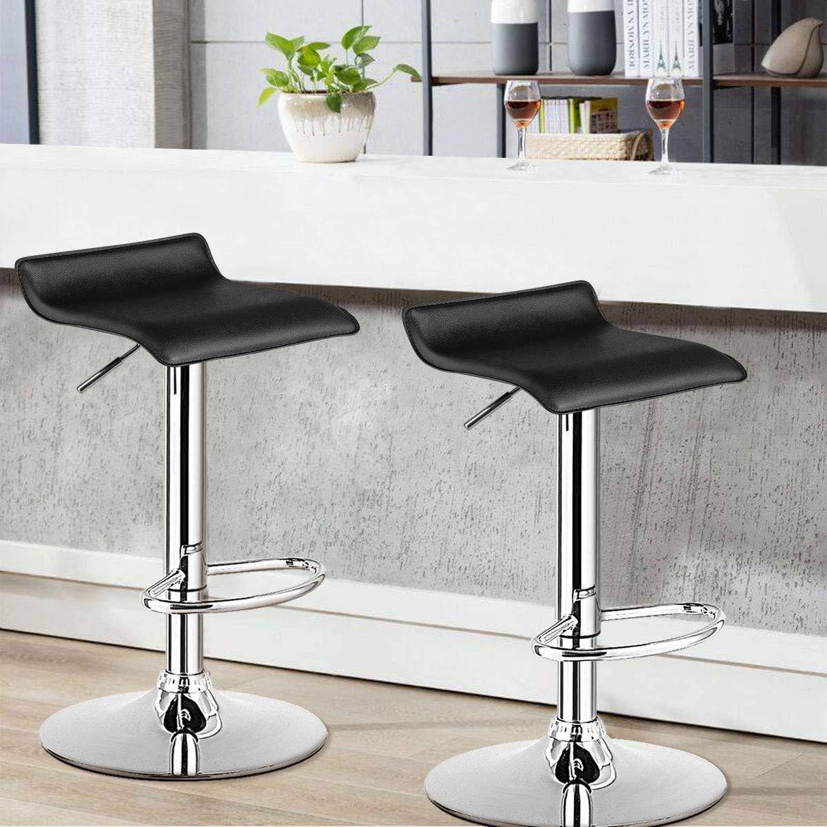 Tabouret bar Pivotant 360° Hauteur Réglable Lot de 2 Chaises de Bar
