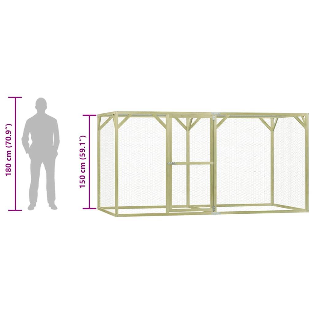 Vidaxl - Poulailler 1,5x3x1,5 m Pinède imprégnée vidaXL 278404 - Imagen 6