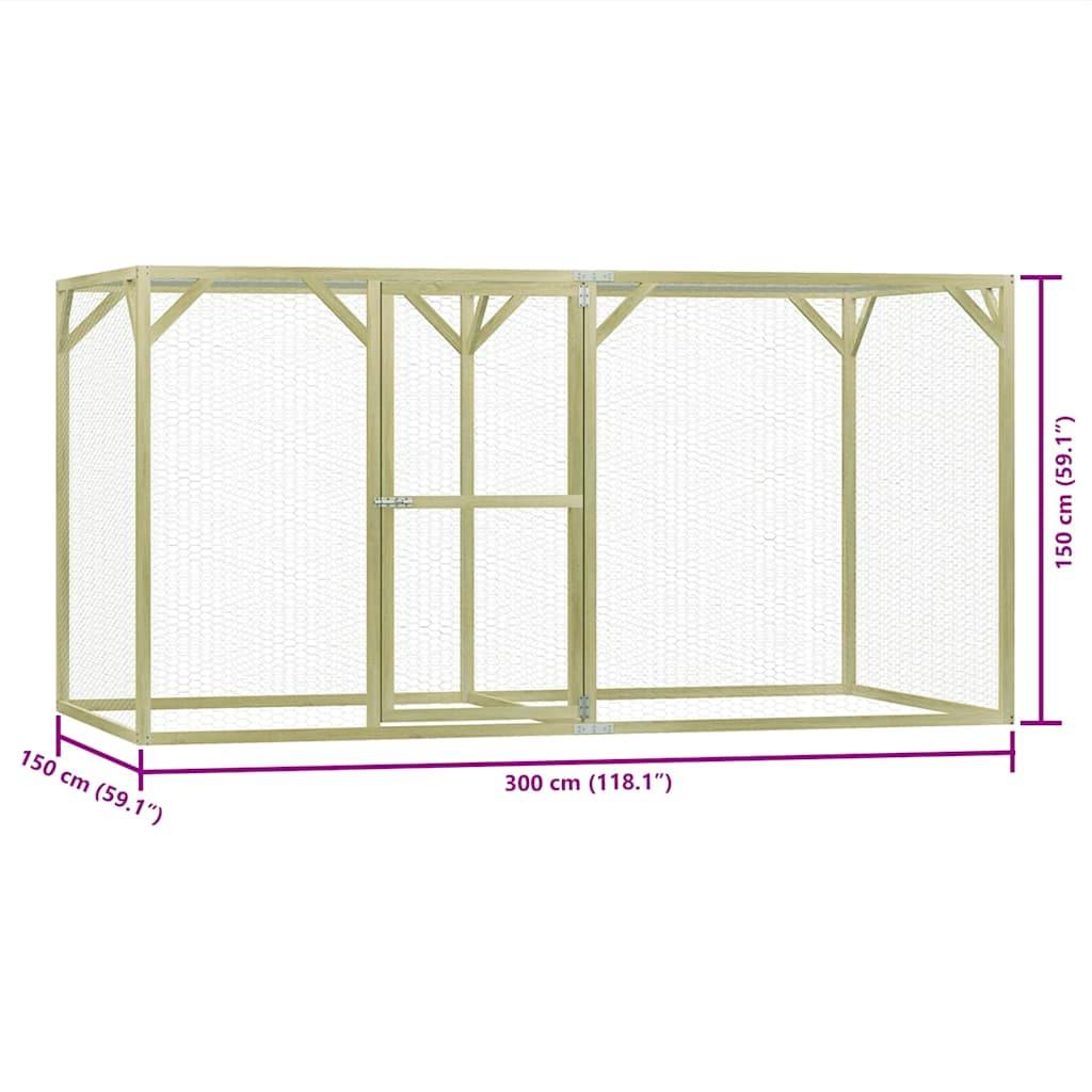 Vidaxl - Poulailler 1,5x3x1,5 m Pinède imprégnée vidaXL 278404 - Imagen 3