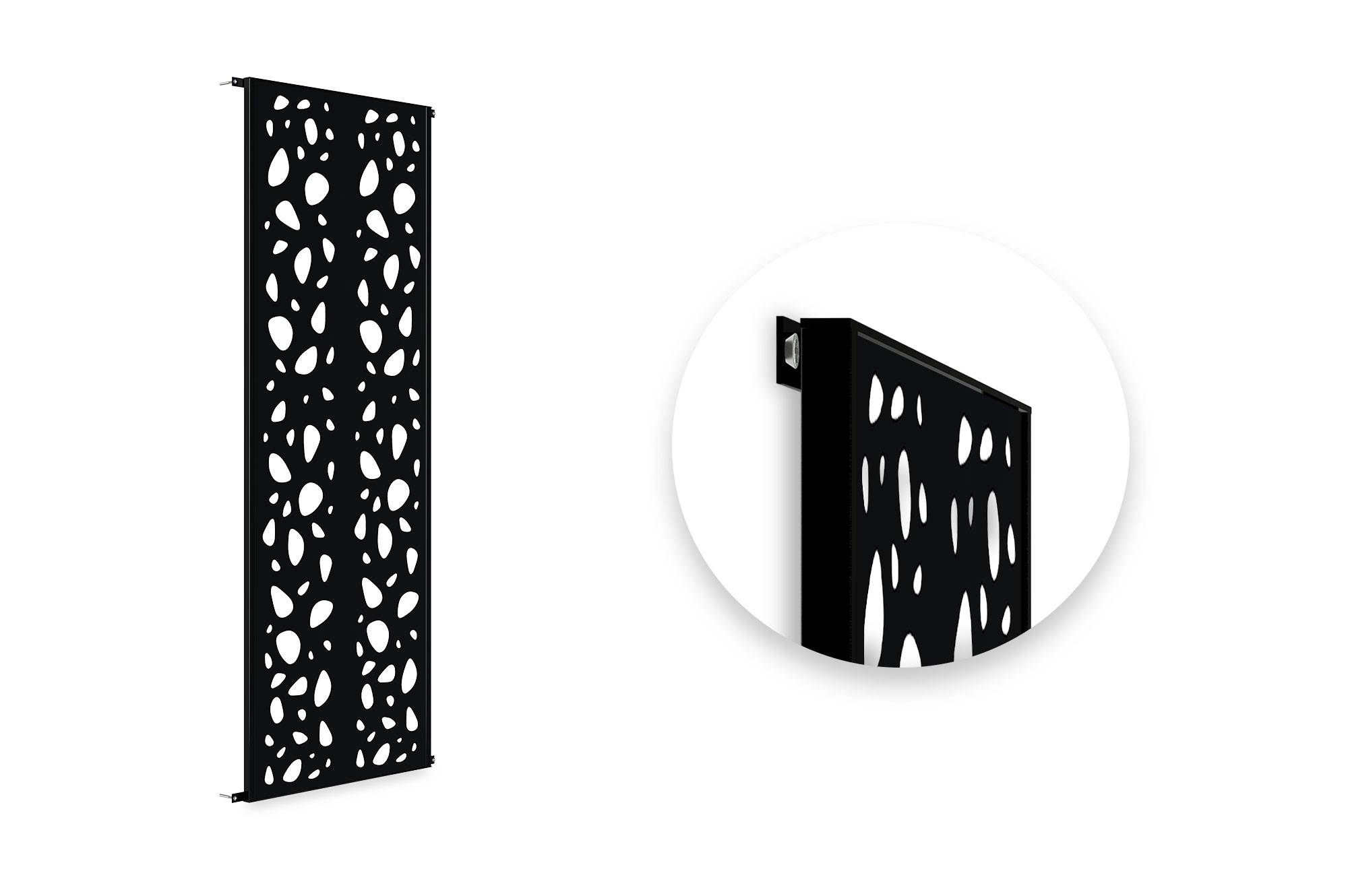 CASANOOV - Casanoov Lot de 2 panneaux décoratifs SUNNY Noir H.160 cm motifs sur les côtés - Image 6