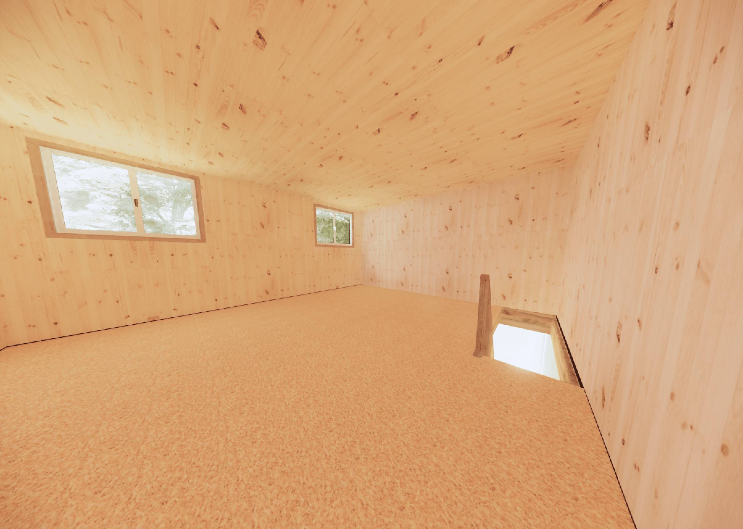 Studio de jardin RE2020 en bois 7,7 x 4,6 x 2,7 m / isolation RE2020 avec mezzanine et terrasse - Image 6