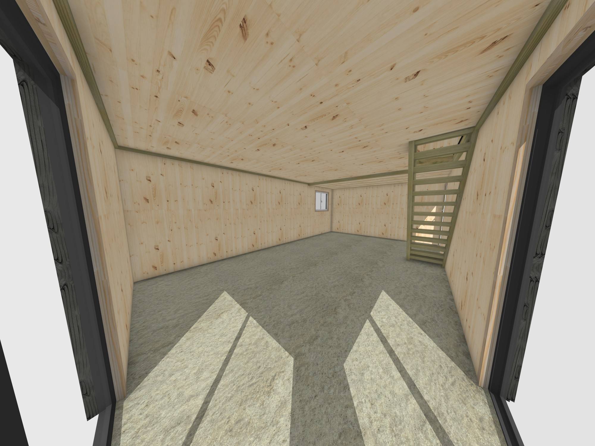 Studio de jardin RE2020 en bois 7,7 x 4,6 x 2,7 m / isolation RE2020 avec mezzanine et terrasse - Image 5