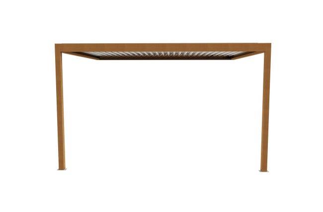 Pergola Bioclimatique Adossée Motorisée Éclairée Aluminium 4x3,5 Aspect Bois SV ORIAL France - Image 7