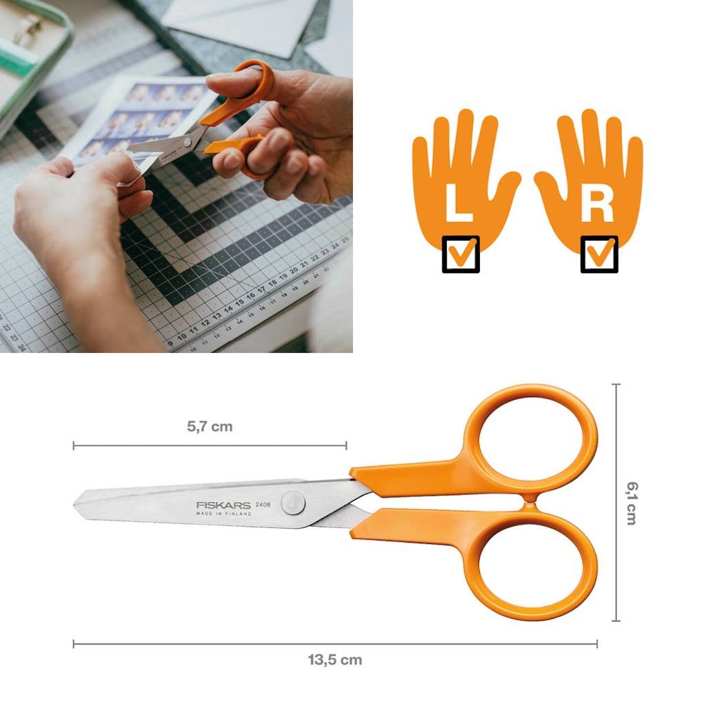 Fiskars - Ciseaux de loisir - Classic 13 cm ambidextres - coupe papier et loisirs créatifs - Image 3